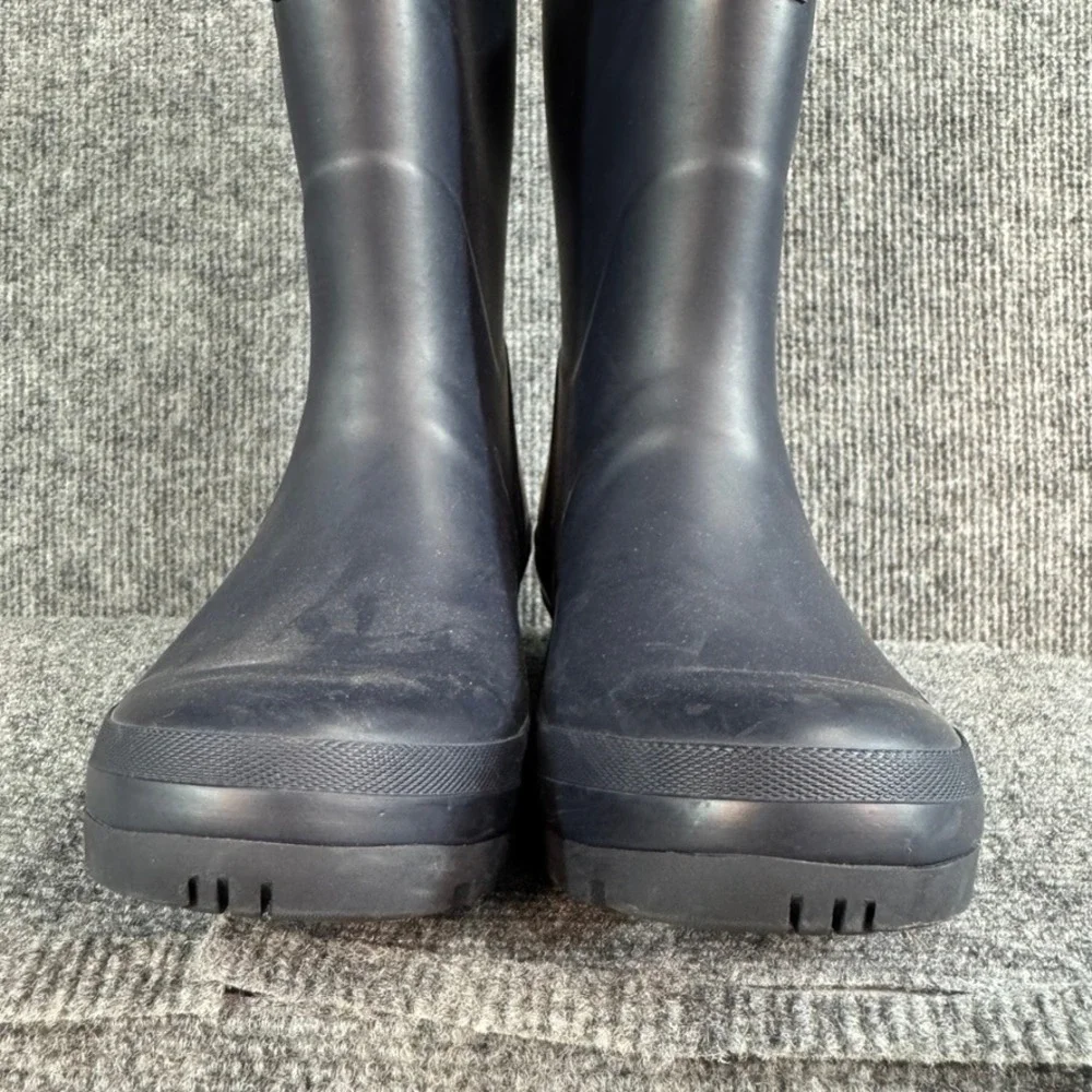 Joules Molly Welly Navy Blue Rainbow Stripe Mid Height Rain Boots Womens 5